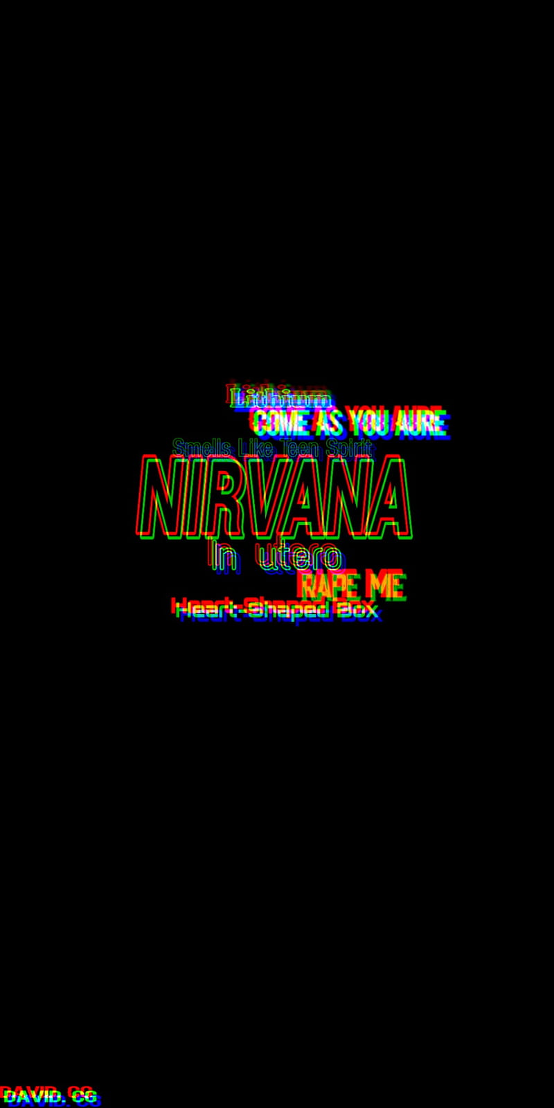 Nirvana glitch, curt cobain, galaxy, grunge, music, rock, stranger, HD phone wallpaper