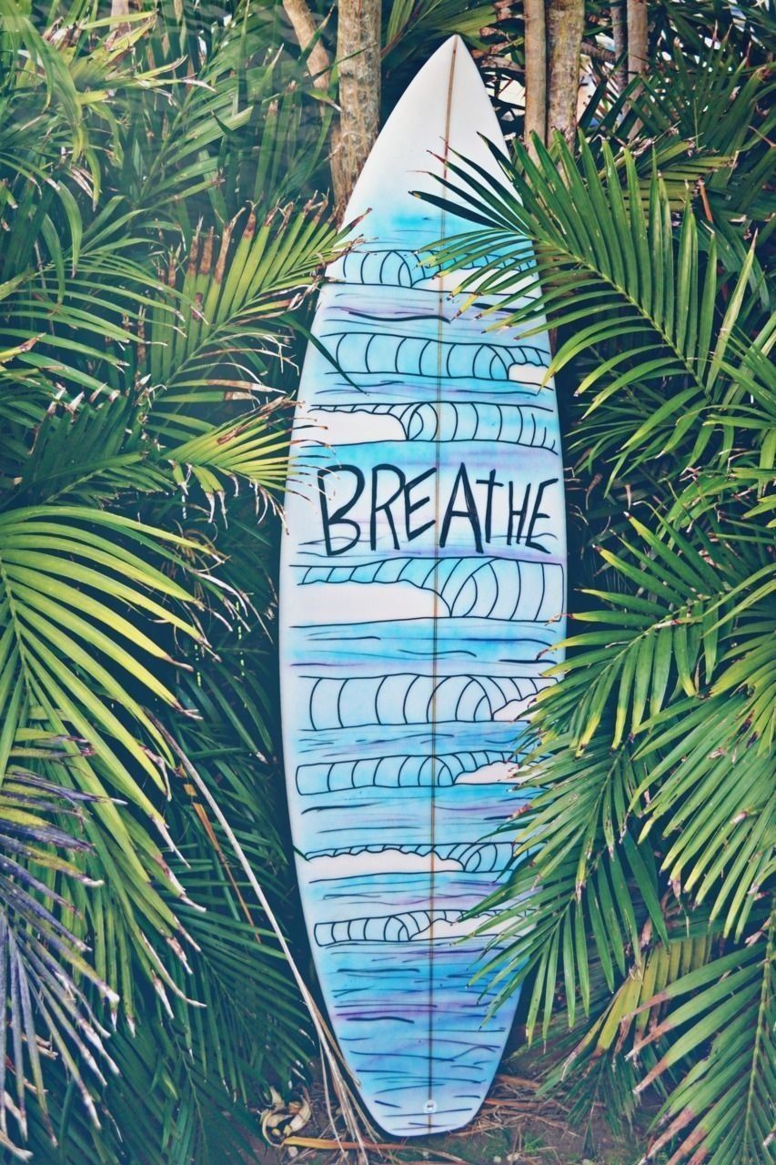 Surfboard Hawaii iPhone Wallpaper