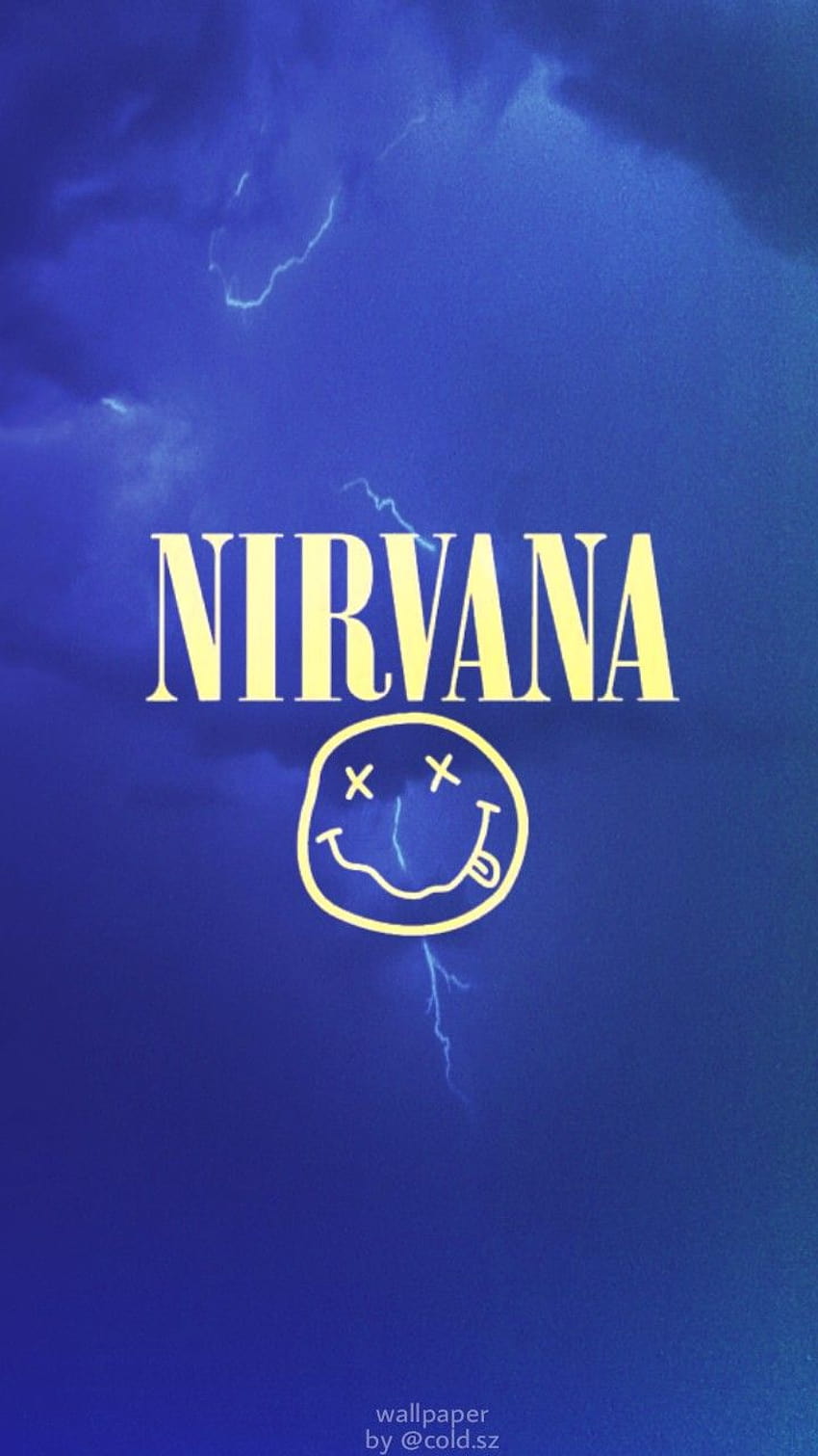 A blue background with the word nirvana on it - Nirvana