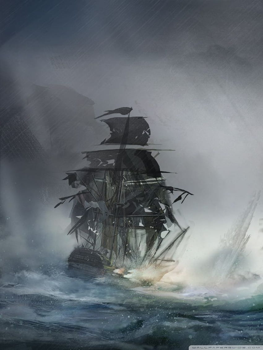The ghost ship wallpaper 1242x2208 - Pirate