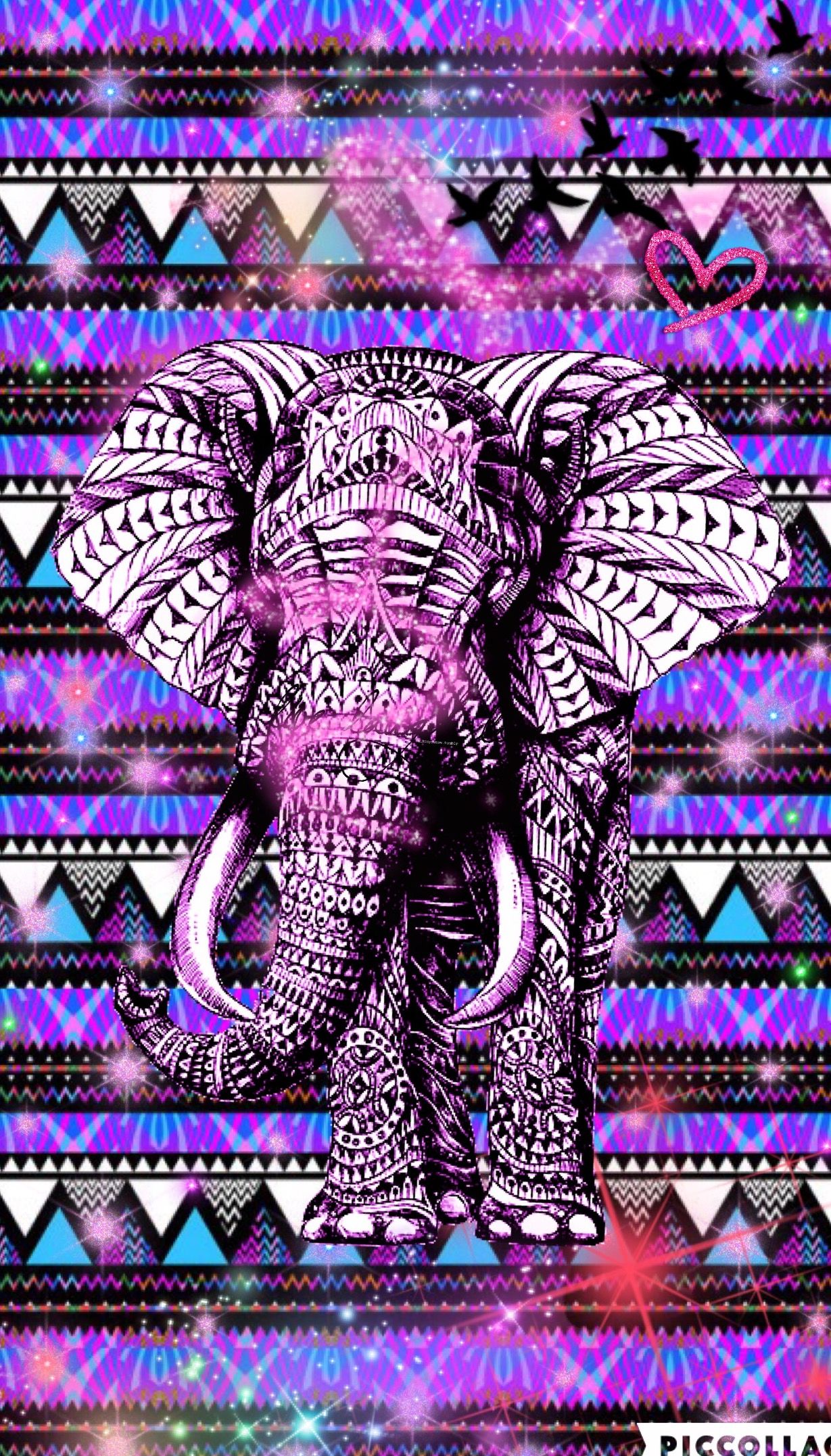 Girly Elephant Wallpaper