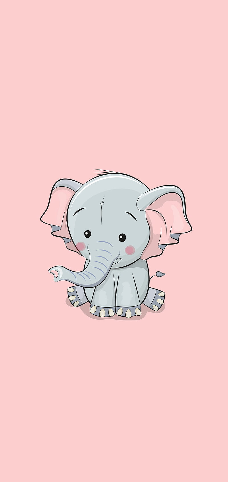 A cute little elephant sitting on the ground - Elephant
