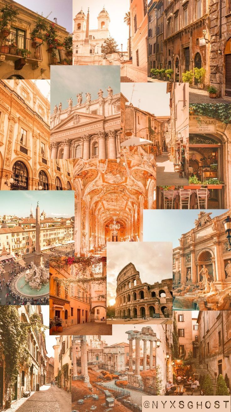 Rome Aesthetic Wallpaper. Cityscape wallpaper, Travel wallpaper, Rome italy aesthetic