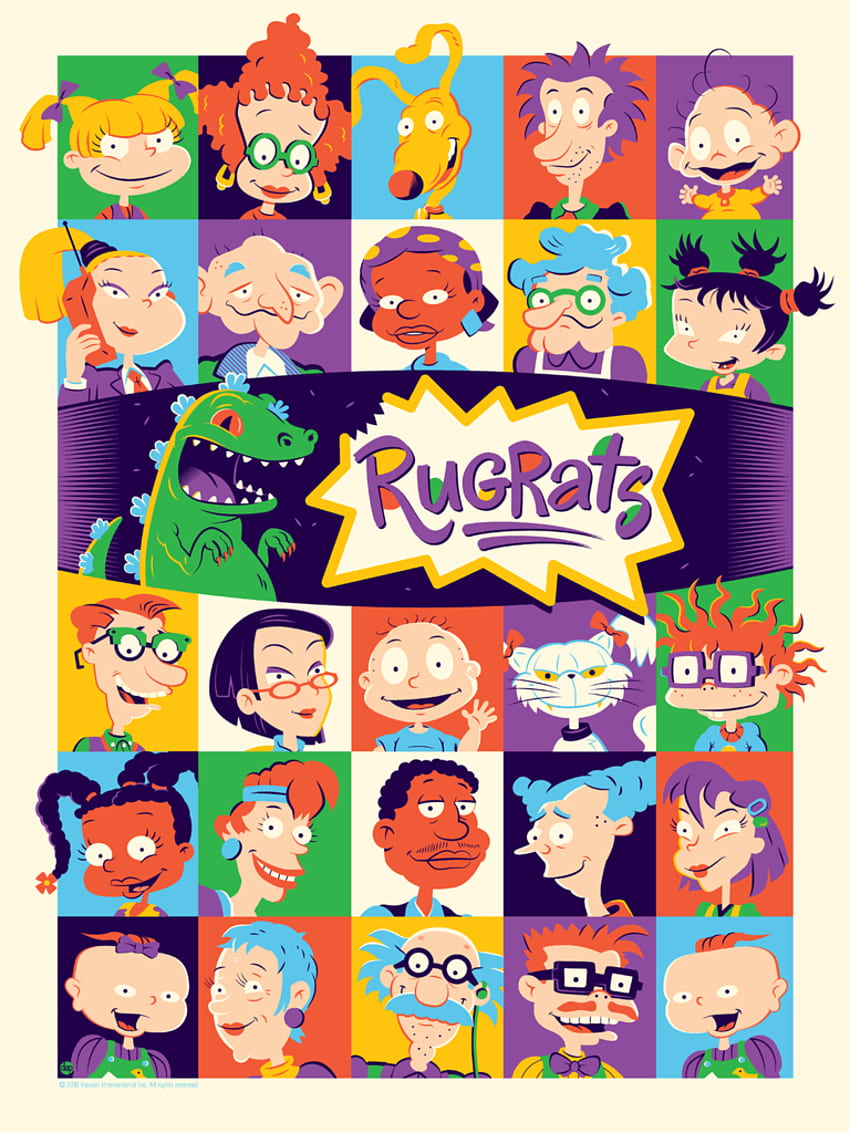 This is a 12x18 inch poster of the Rugrats cast of characters. - Rugrats