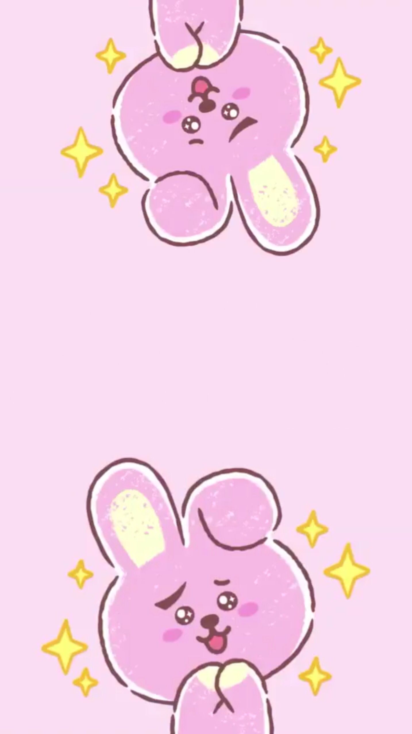 Pink bunny phone background - BT21