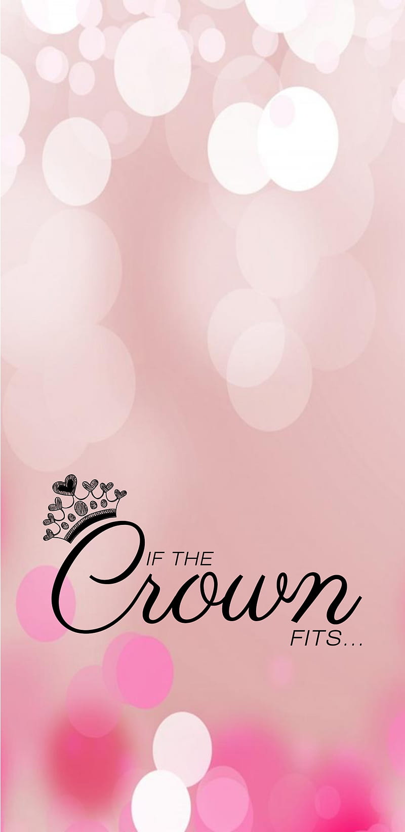 If the Crown fits logo on a pink background - Blush