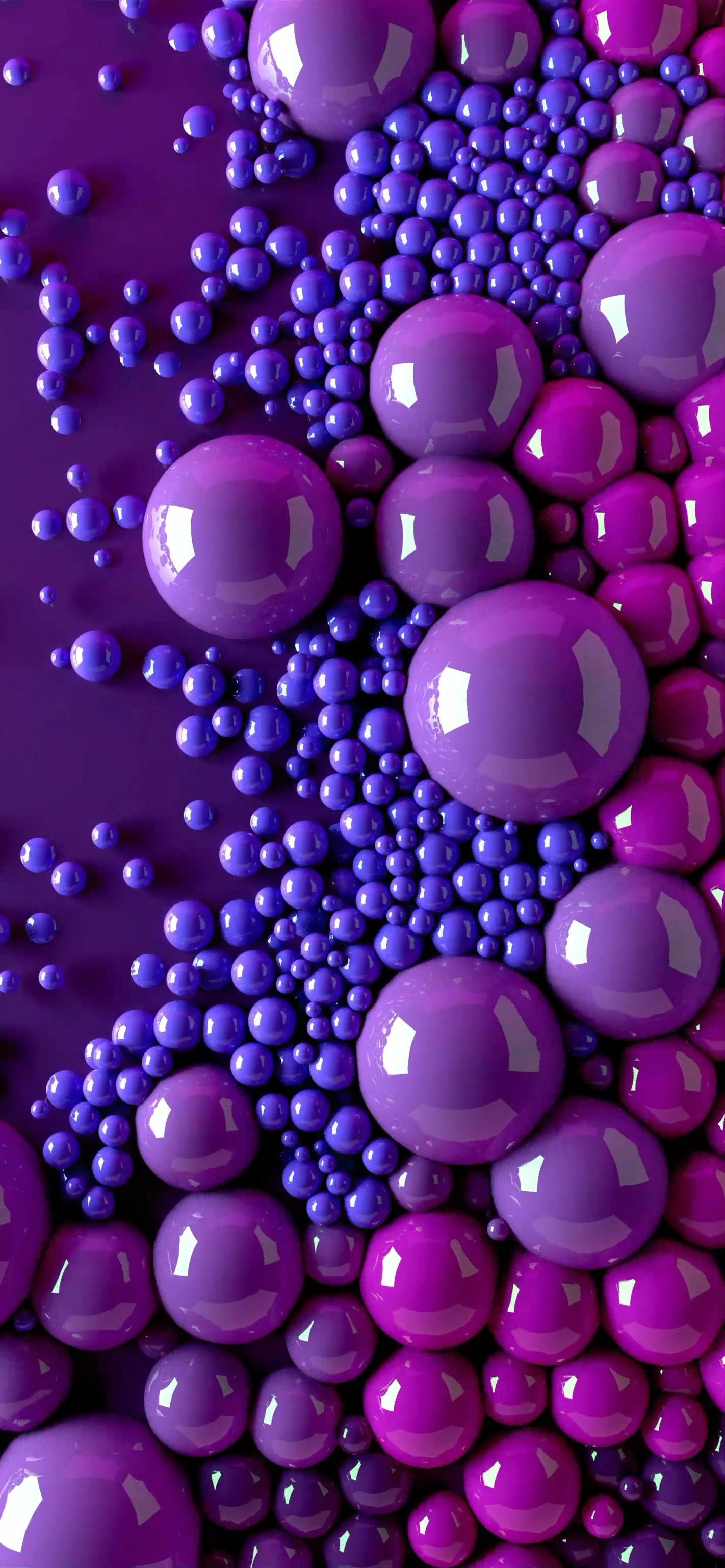 Purple bubbles in a blue background - Bubbles