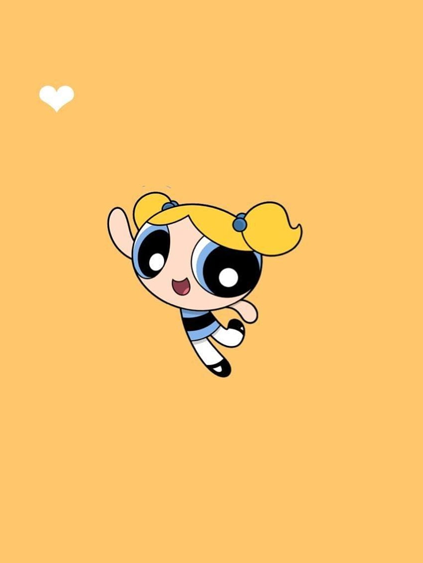 Bubbles from the Powerpuff Girls, flying in the air - Bubbles