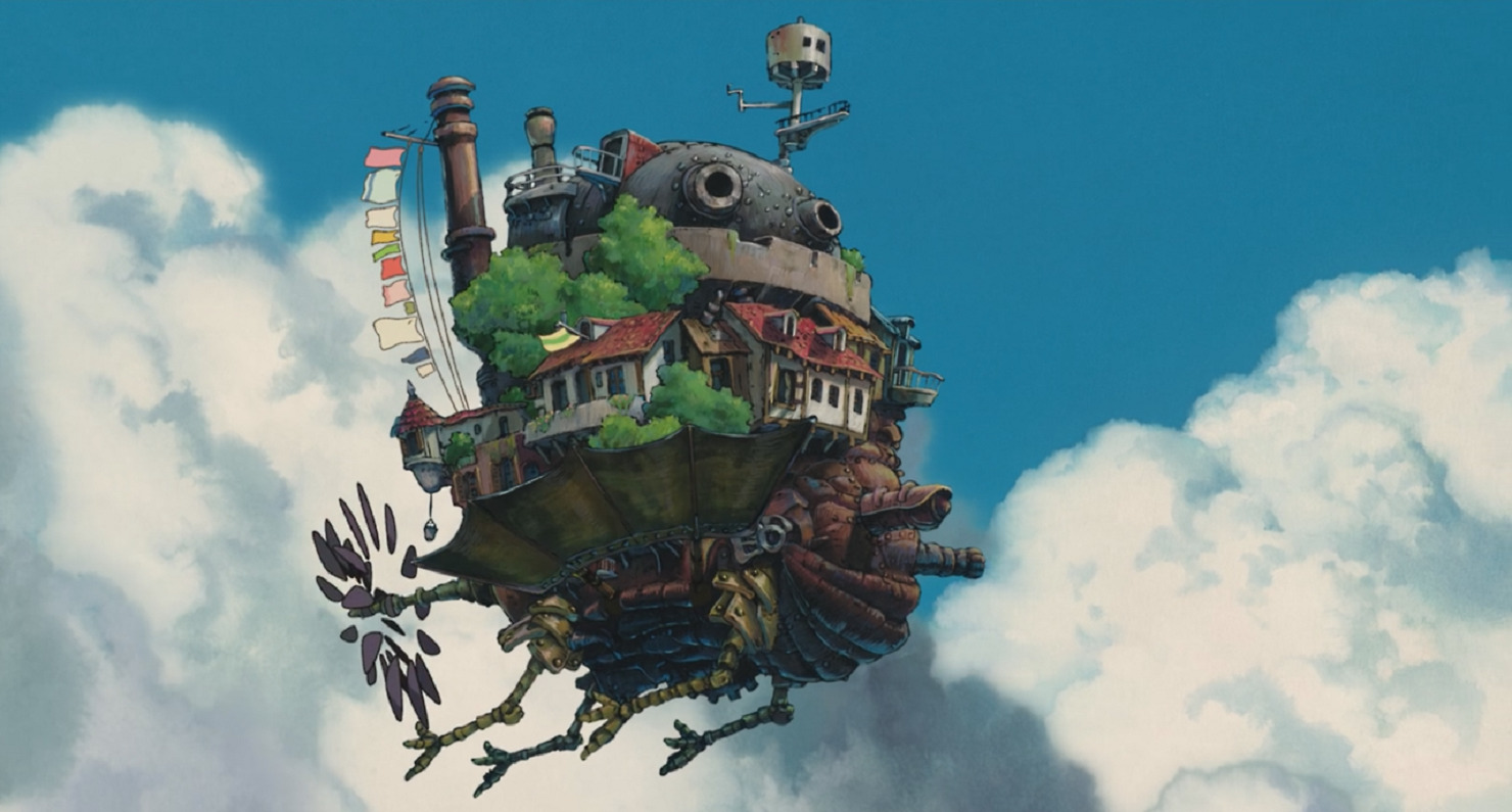 A Howl's Moving Castle wallpaper with the castle in the sky - Castle