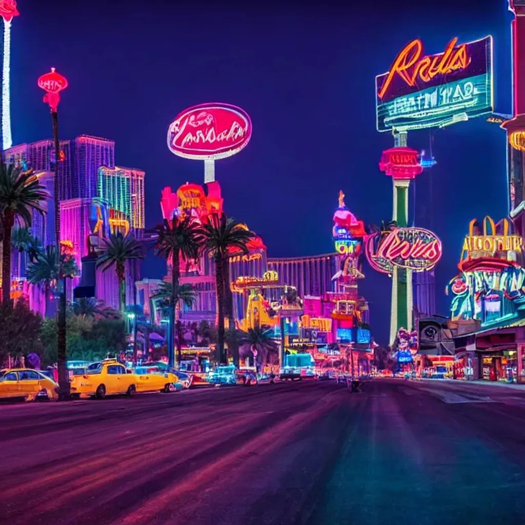 The strip at night in las vegas - Las Vegas