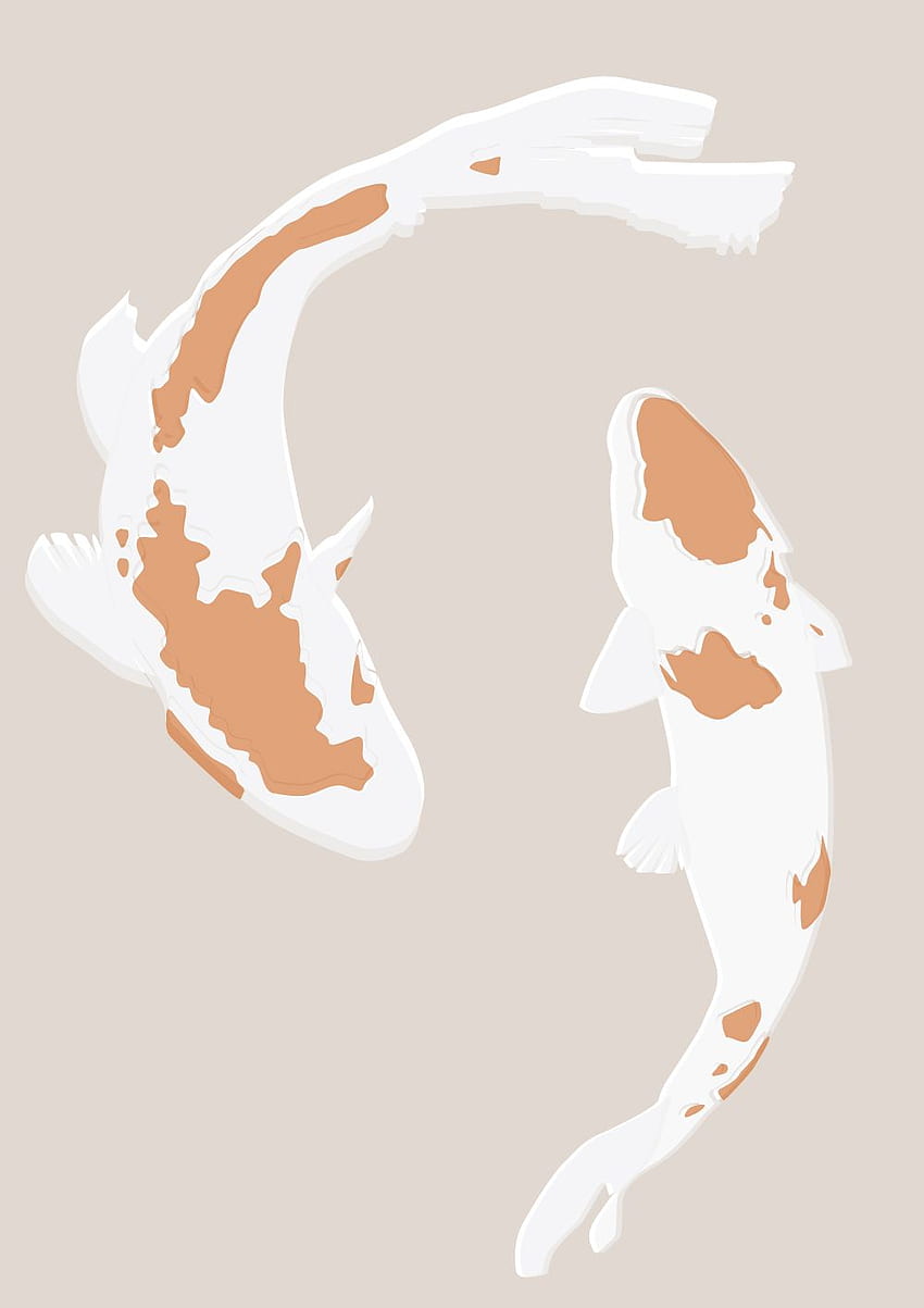 Japanese Koi. Minimalist Design. Koi art, Koi fish drawing, Fish illustration HD phone wallpaper