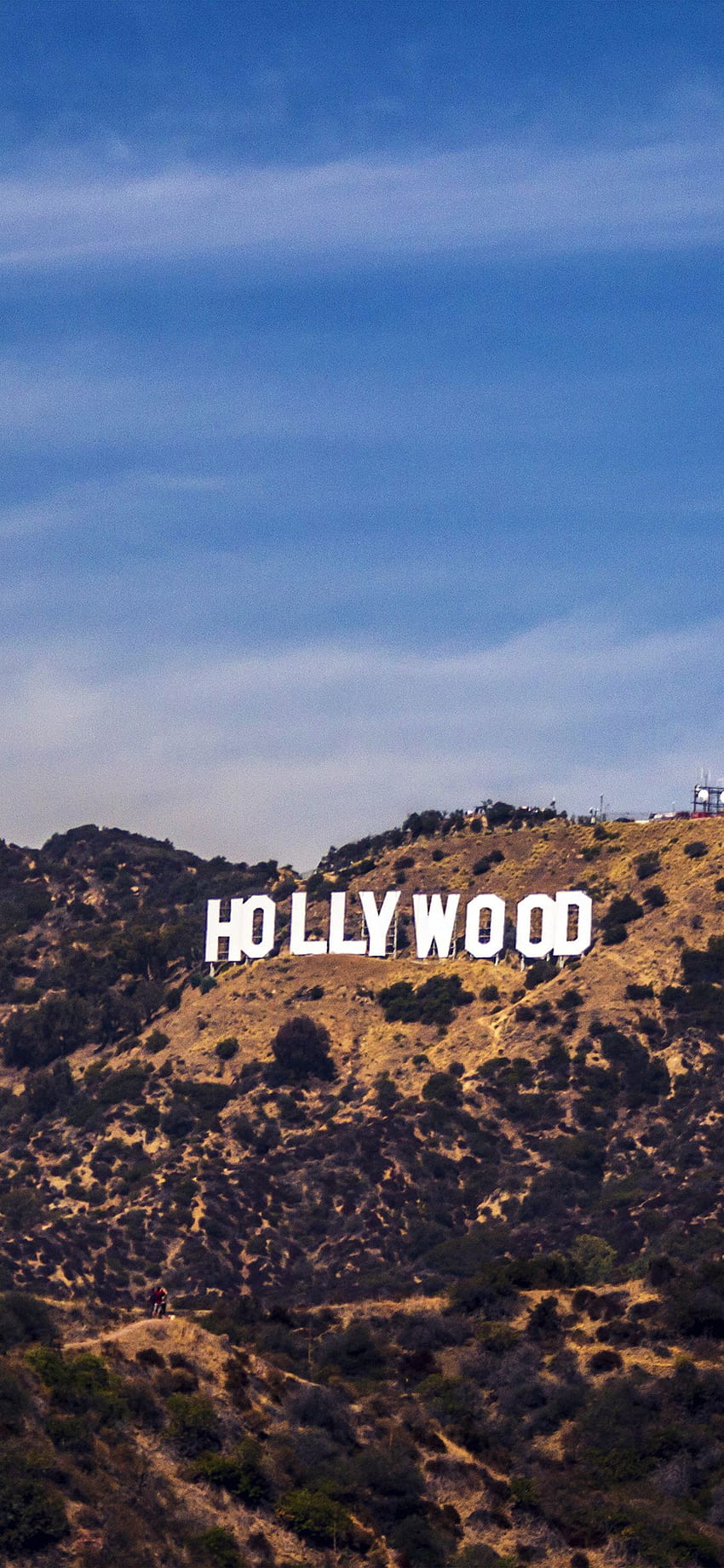 Hollywood sign on a hill in California - Los Angeles