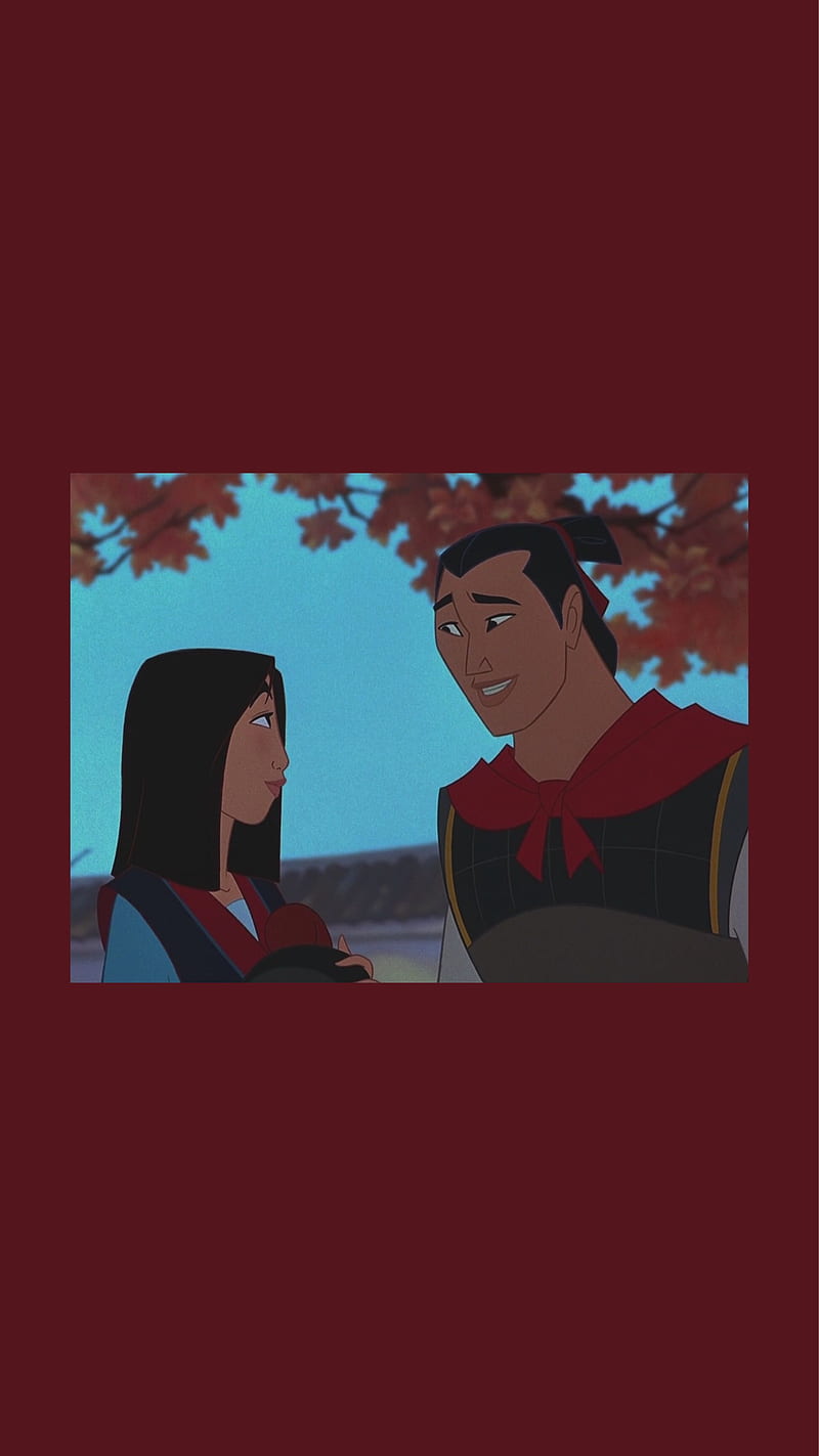 Mulan and Li Shang look at each other with love and respect - Mulan