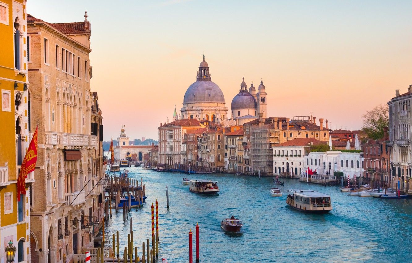 Wallpaper building, Italy, panorama, Venice, Cathedral, channel, Italy, Venice, The Grand canal, Santa Maria della Salute, Grand Canal, The Grand canal, Santa Maria della Salute image for desktop, section город