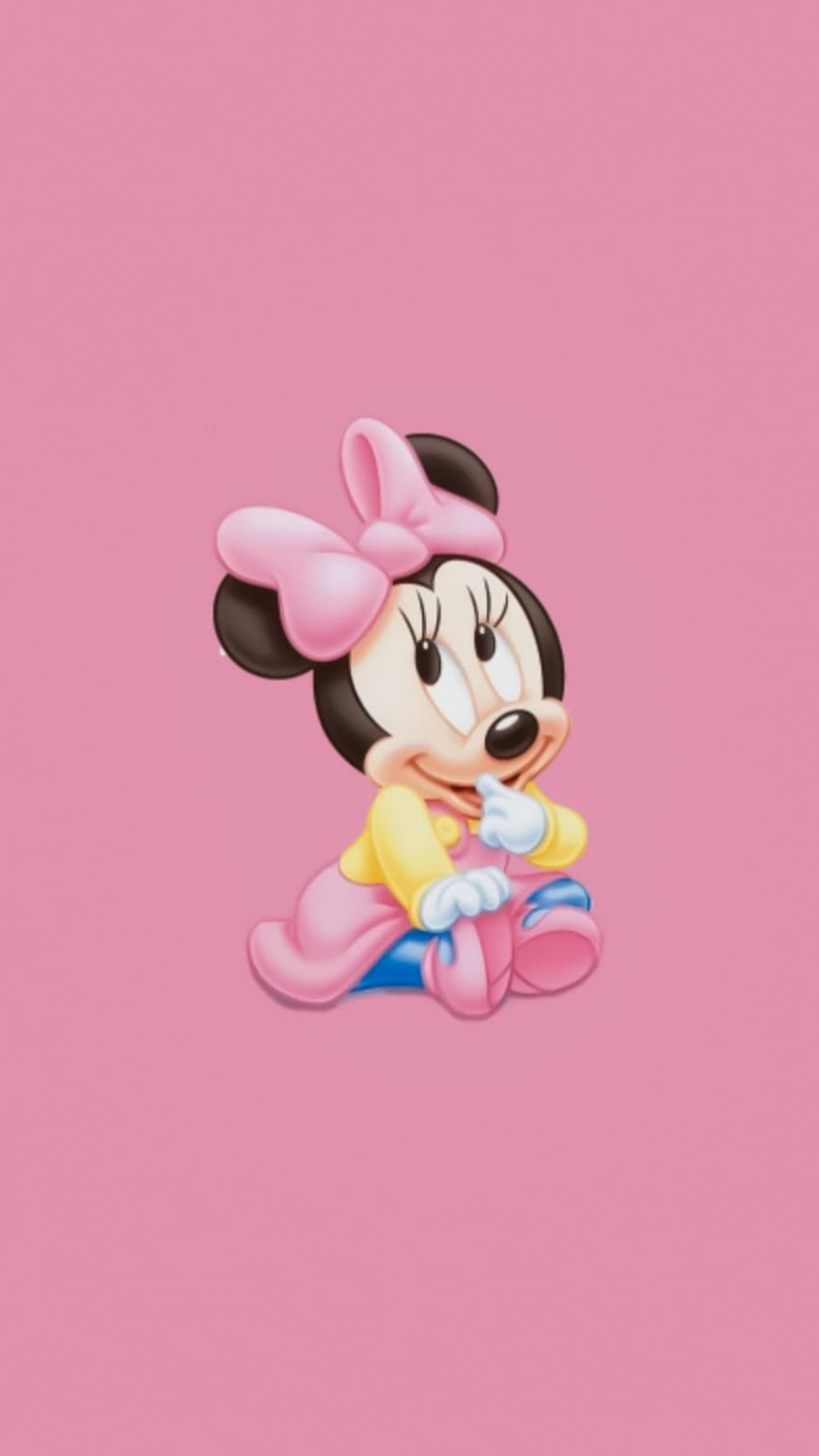 A pink background with minnie mouse on it - Minnie Mouse