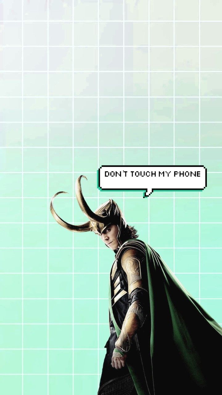 Loki phone wallpaper don't touch my phone - Loki