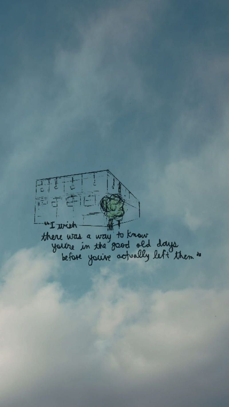 A quote on a cloudy sky background - The Office