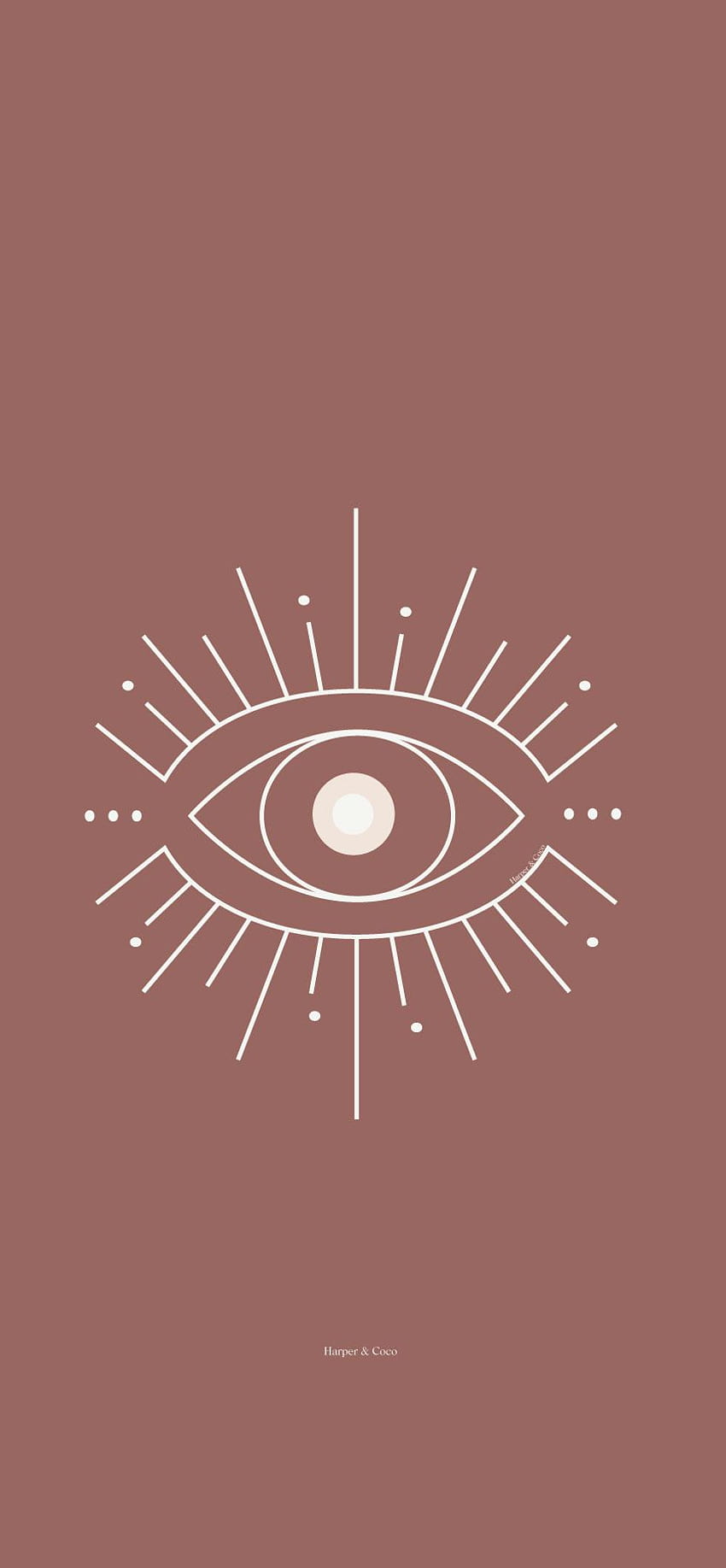 The all seeing eye on a brown background - Terracotta