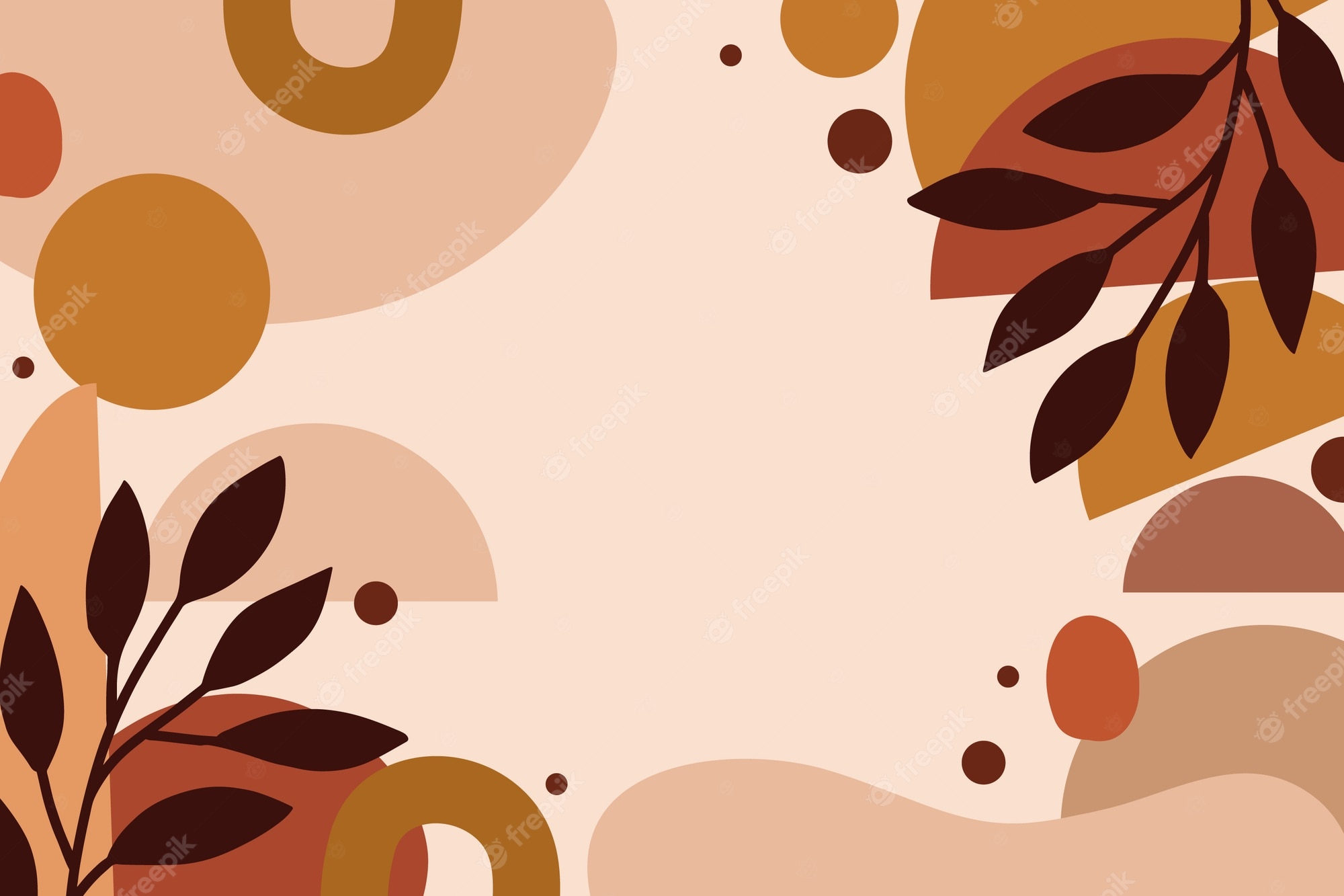 An abstract design with autumnal colors - Terracotta