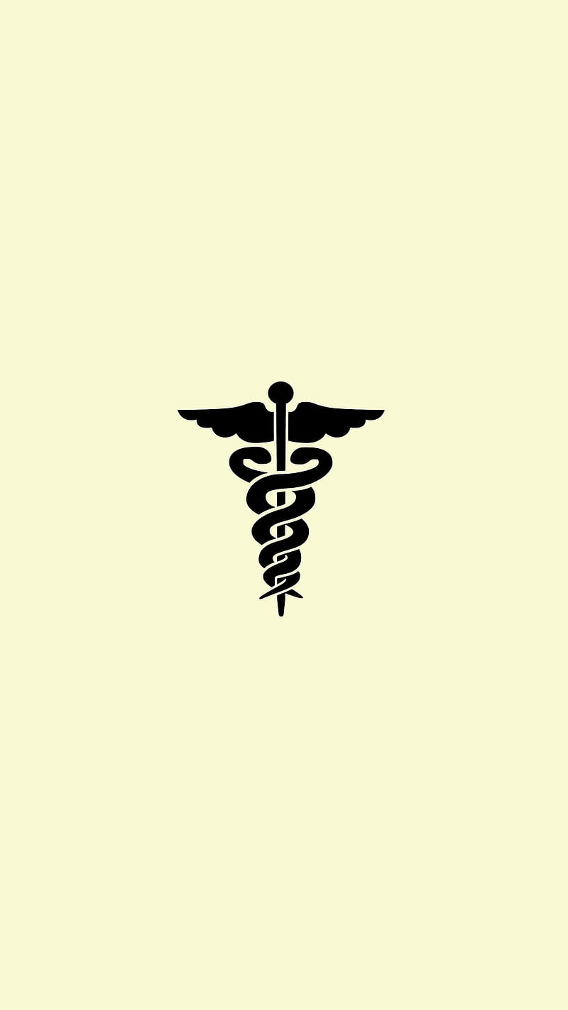 Medical Professional, black, doctor, minimalist, nurse, physician, plain white, HD phone wallpaper