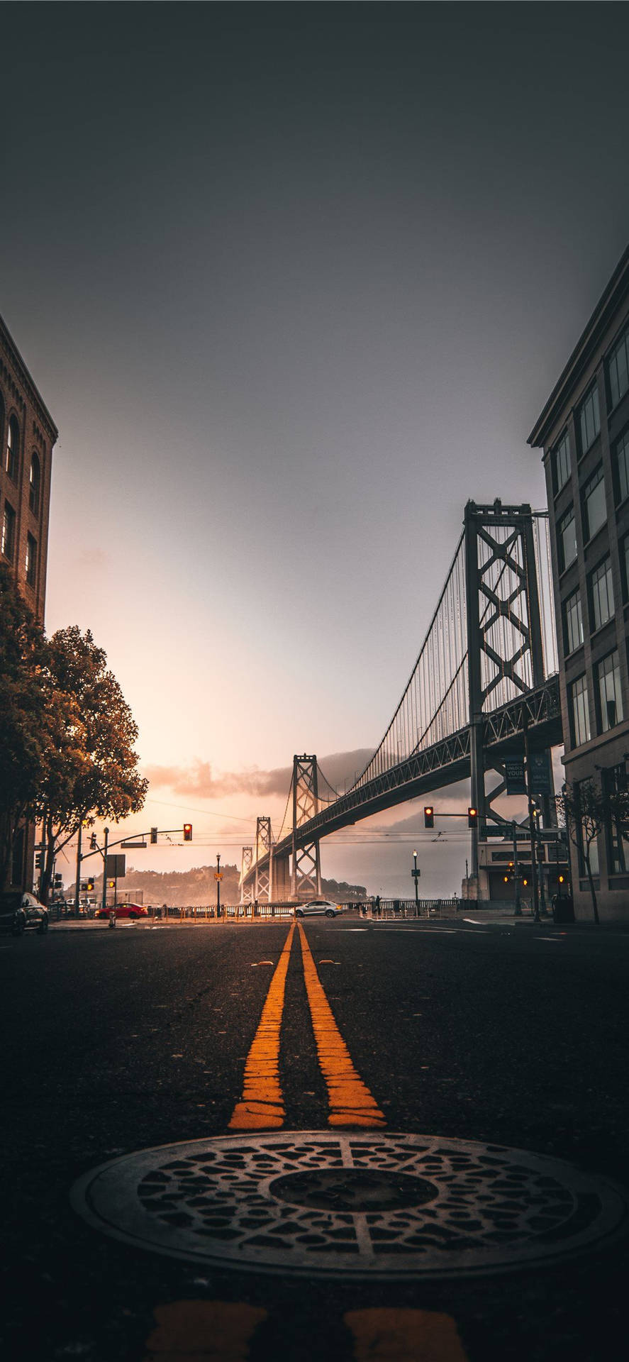 Download Aesthetic Road Lines San Francisco iPhone Wallpaper
