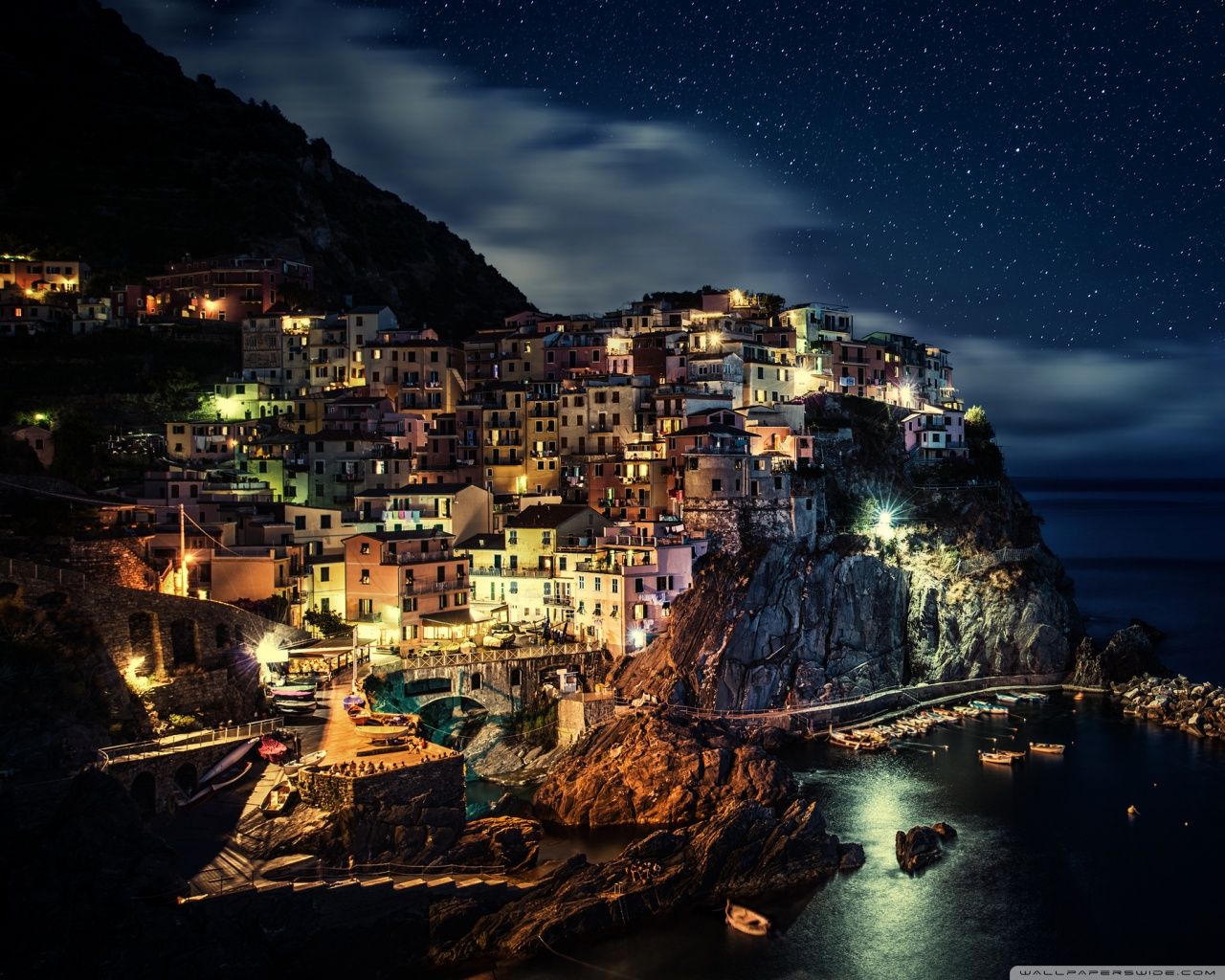 Manarola Town in Italy Ultra HD Desktop Background Wallpaper for