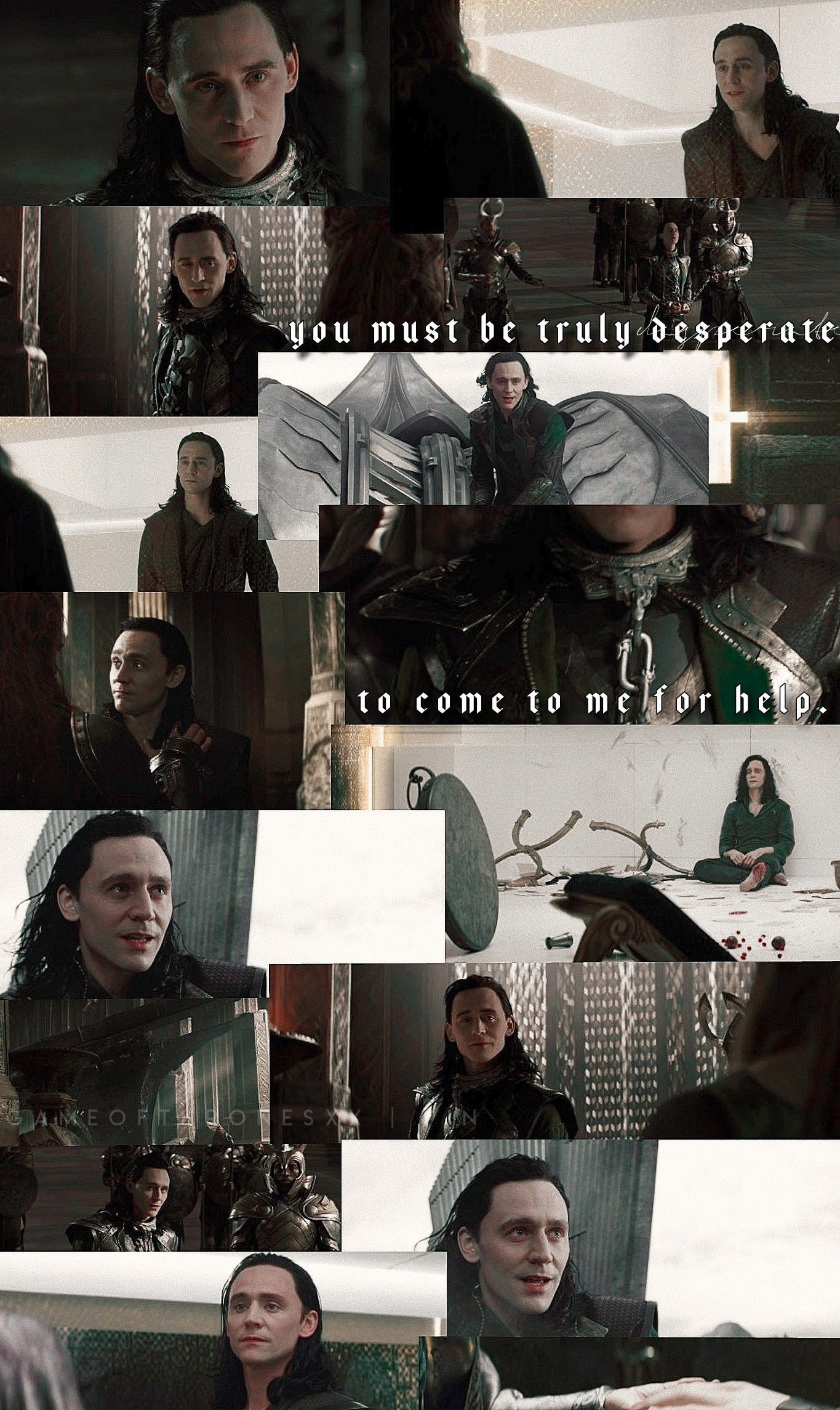 A collage of pictures with text - Loki