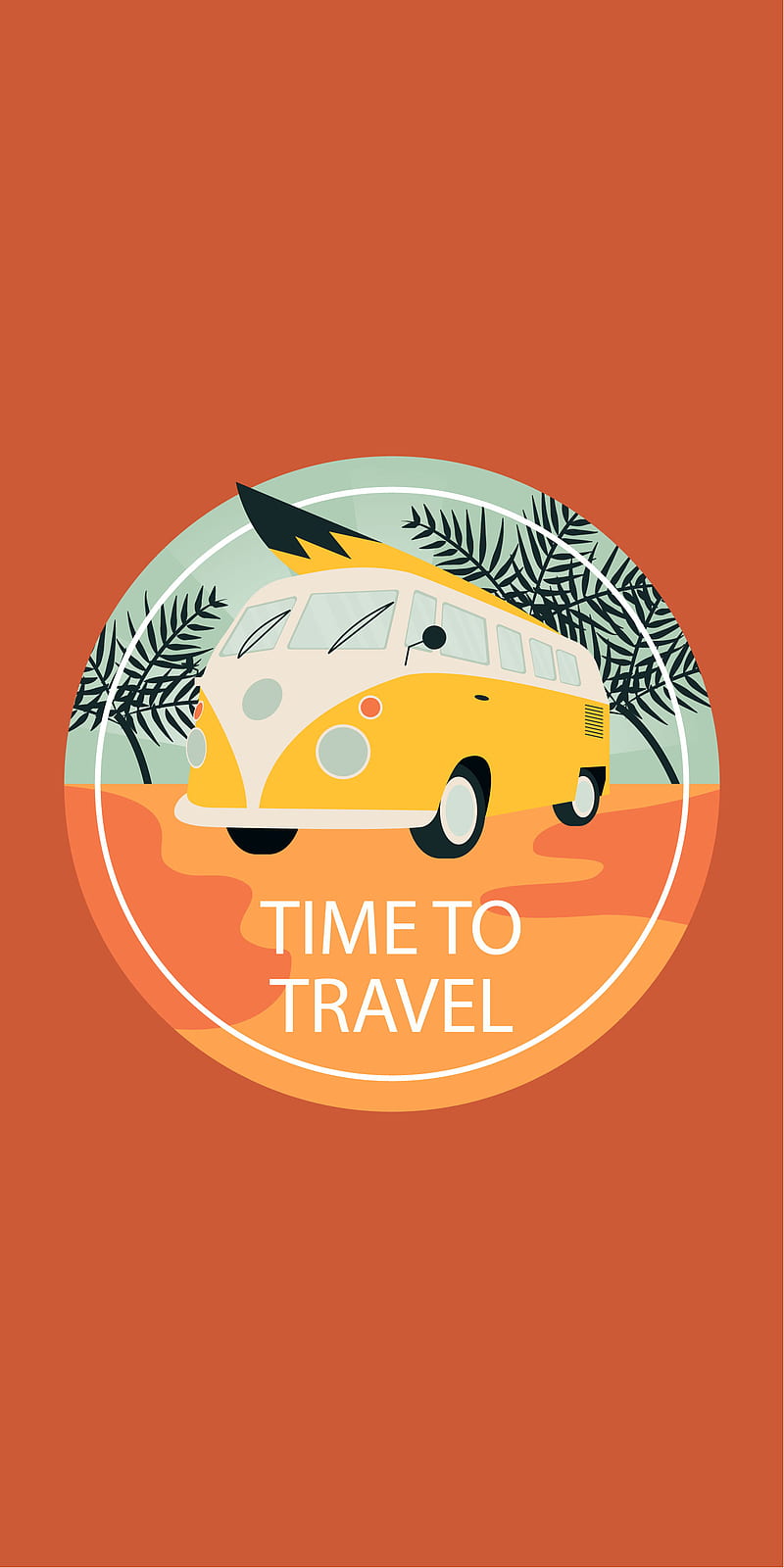 Time travel, beach, car, coconut, sea, summer, HD phone wallpaper