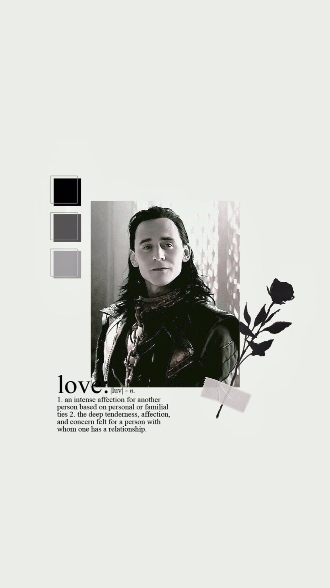 Aesthetic background with Tom Hiddleston as Loki from the Marvel Cinematic Universe - Loki