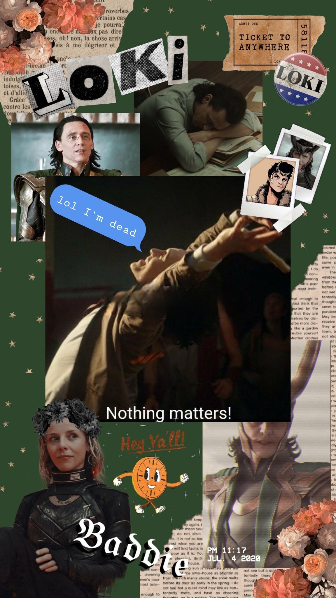 A collage of pictures with the word loki on it - Loki