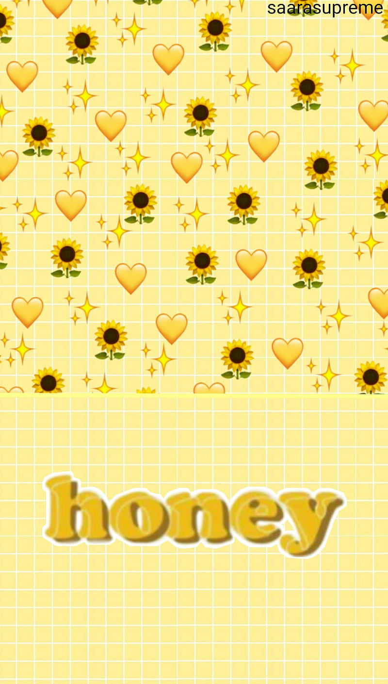 Yellow honey, aesthetic, sunflower, yellow, yellow aesthetic, HD phone wallpaper