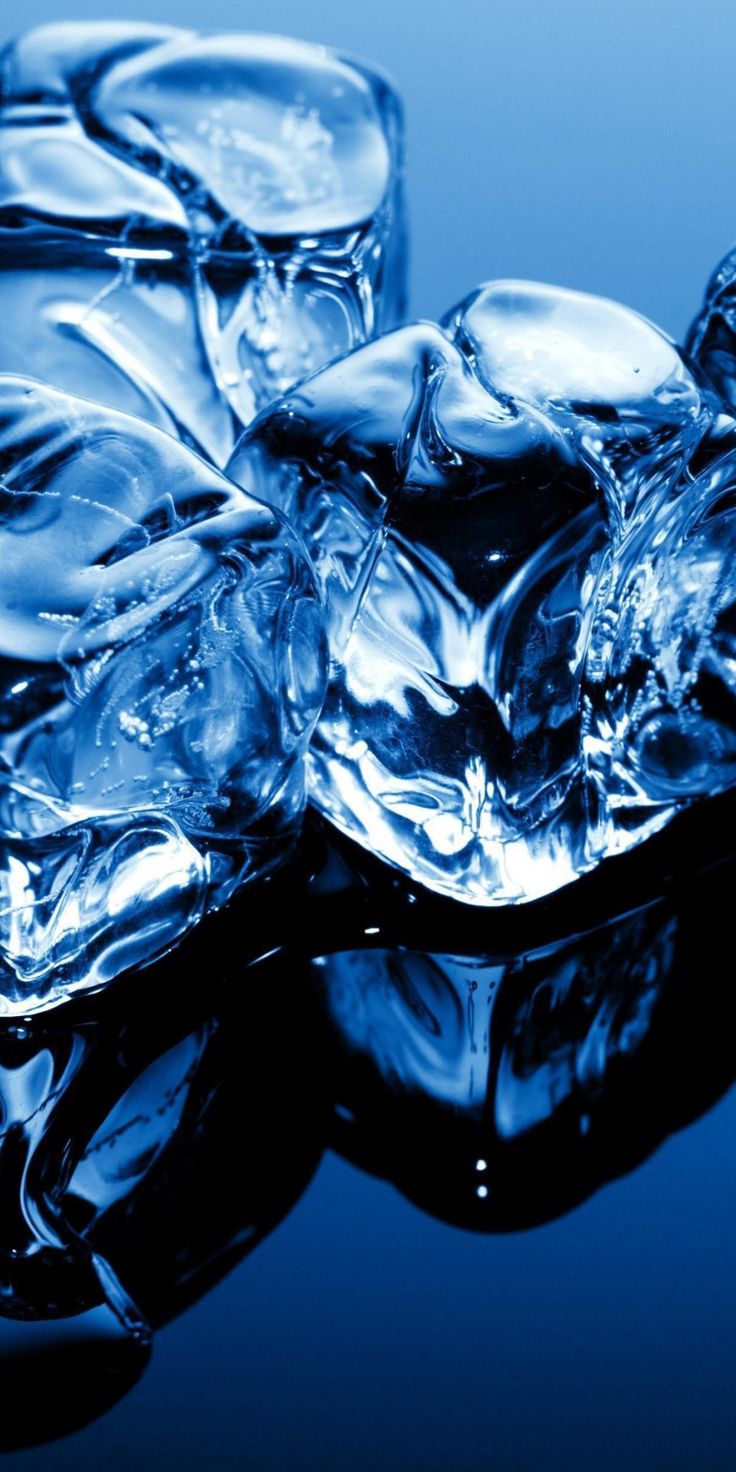 Ice cubes, close up wallpaper. Abstract wallpaper, Blue aesthetic, Blue abstract
