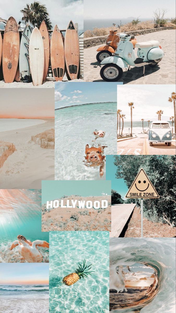 Summer Asthetic Surf Board Wallpaper