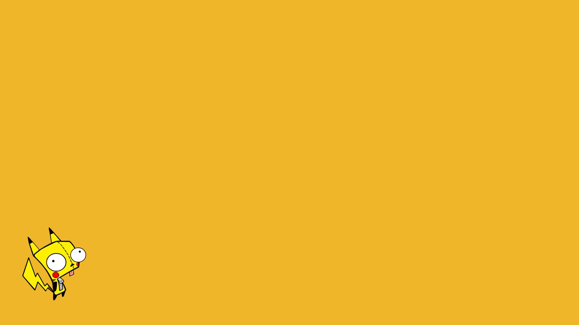 Wallpaper : 1920x1080 px, minimalistic, Pikachu, pokemon, simple, simplistic 1920x1080