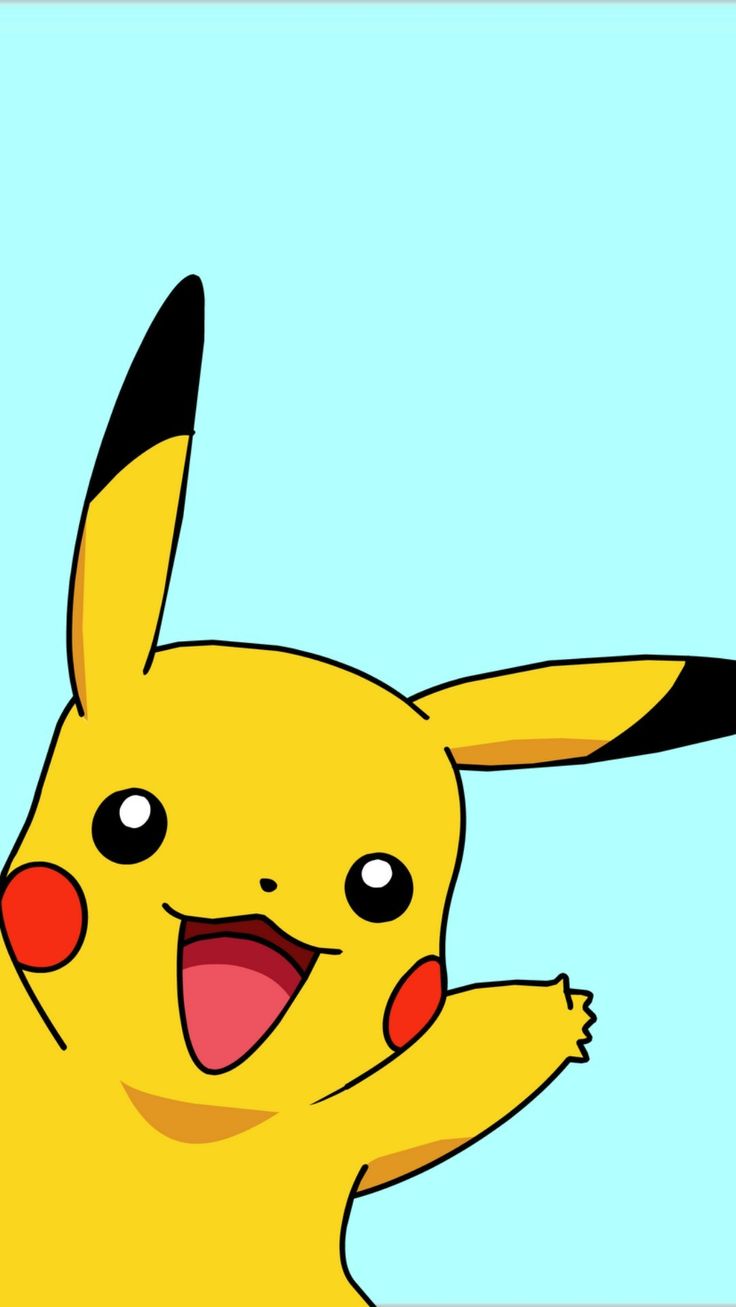 A cartoon pokemon character with its arms out - Pikachu