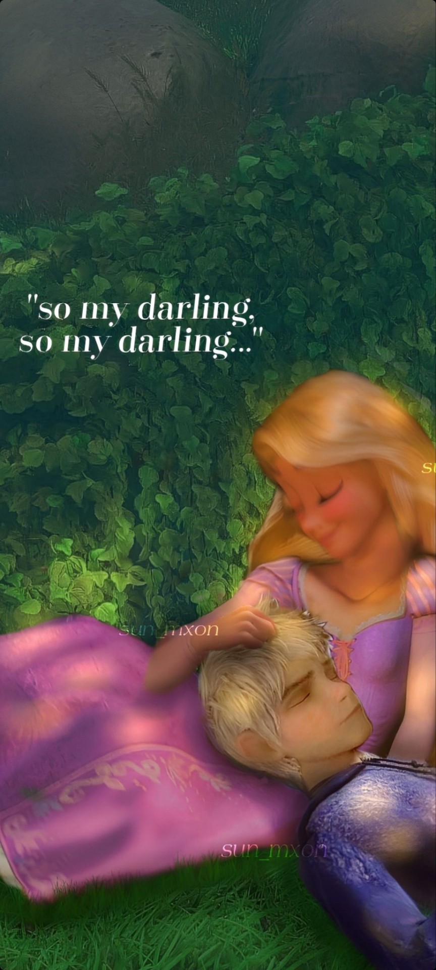 Tangled's Rapunzel and her baby. - Rapunzel