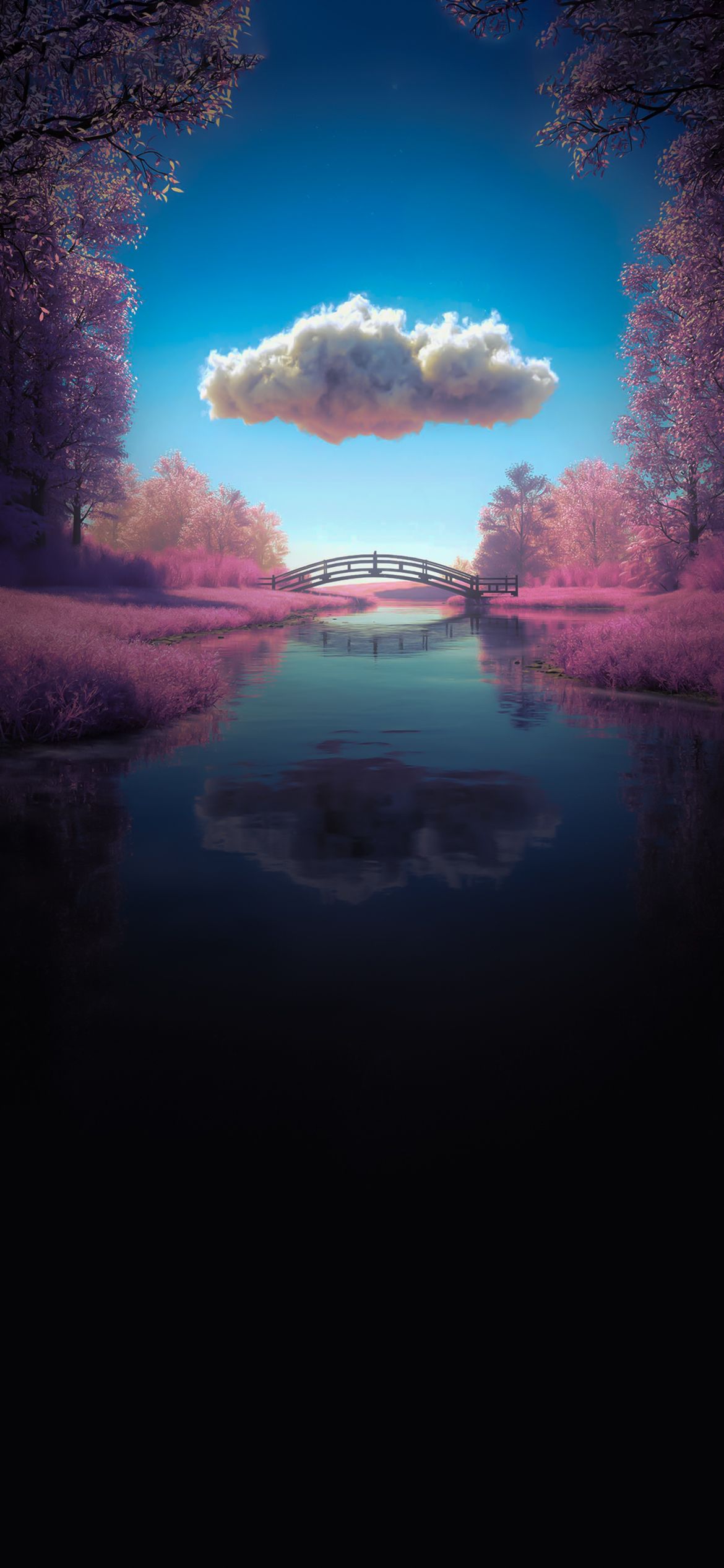 Iphone wallpaper of a beautiful scenery with a cloud in the sky - IPhone, landscape, HD, lake