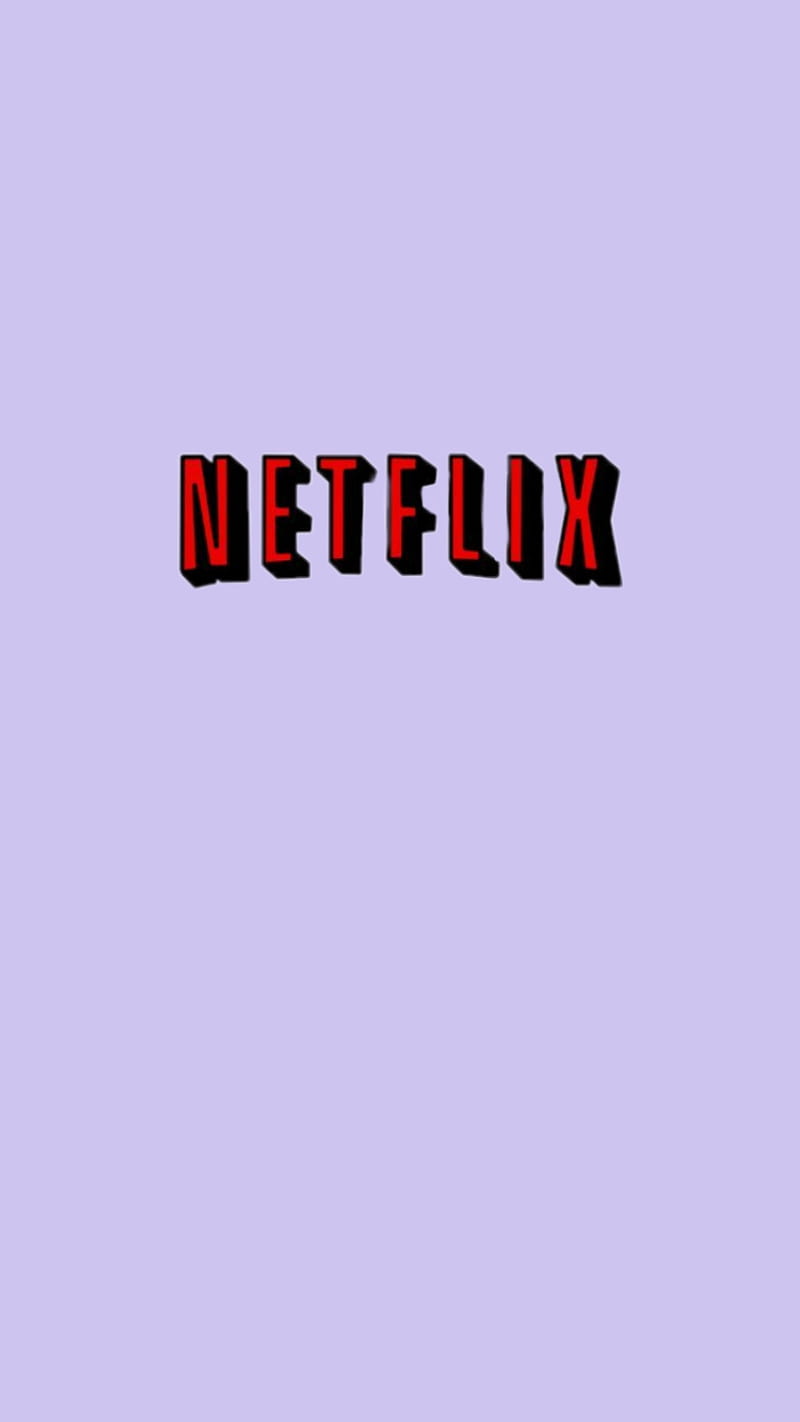 Netflix logo in red and black on a purple background - Netflix