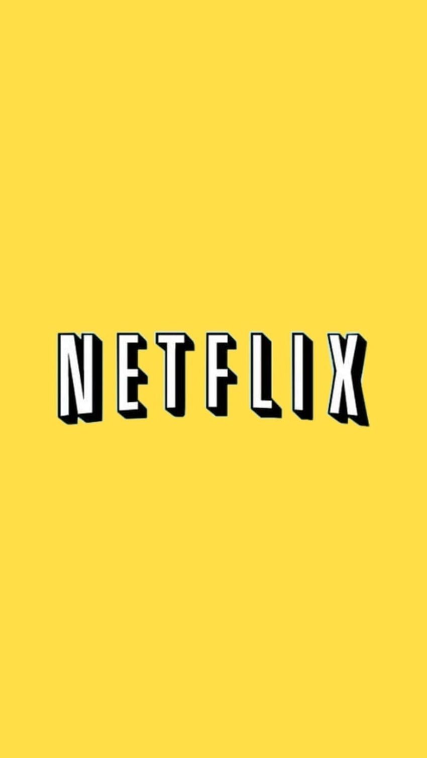 Netflix logo on a yellow background - Yellow, Netflix