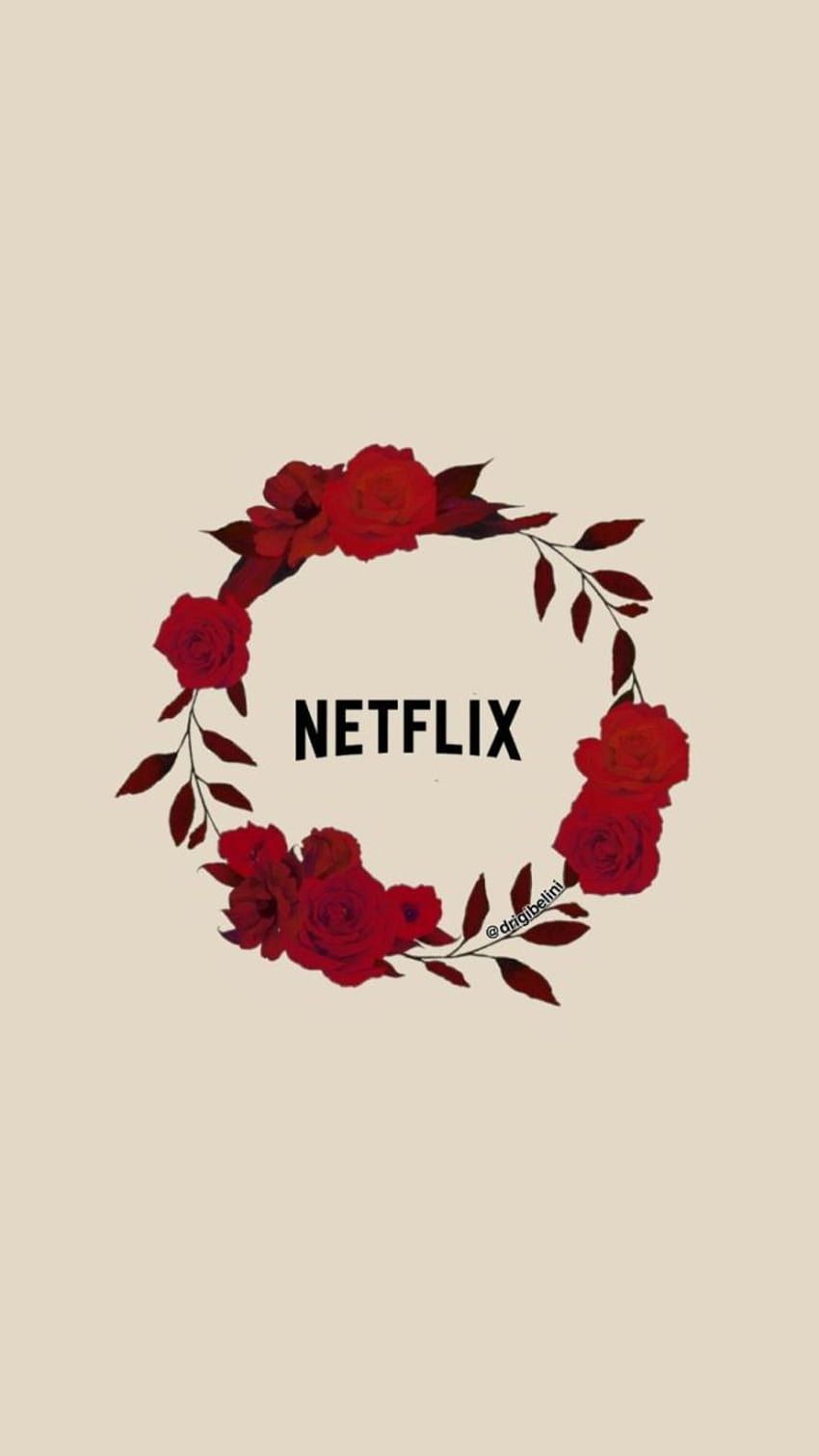 The netflix logo with red roses - Netflix
