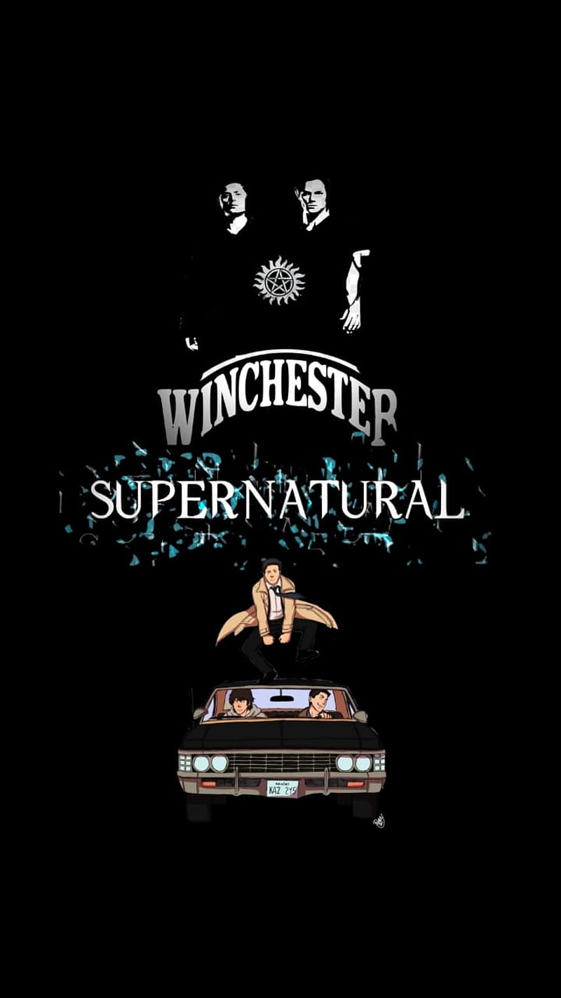 Supernatural SA, aesthetic, dean winchester, graffiti, impala, netflix, sam winchester, HD phone wallpaper