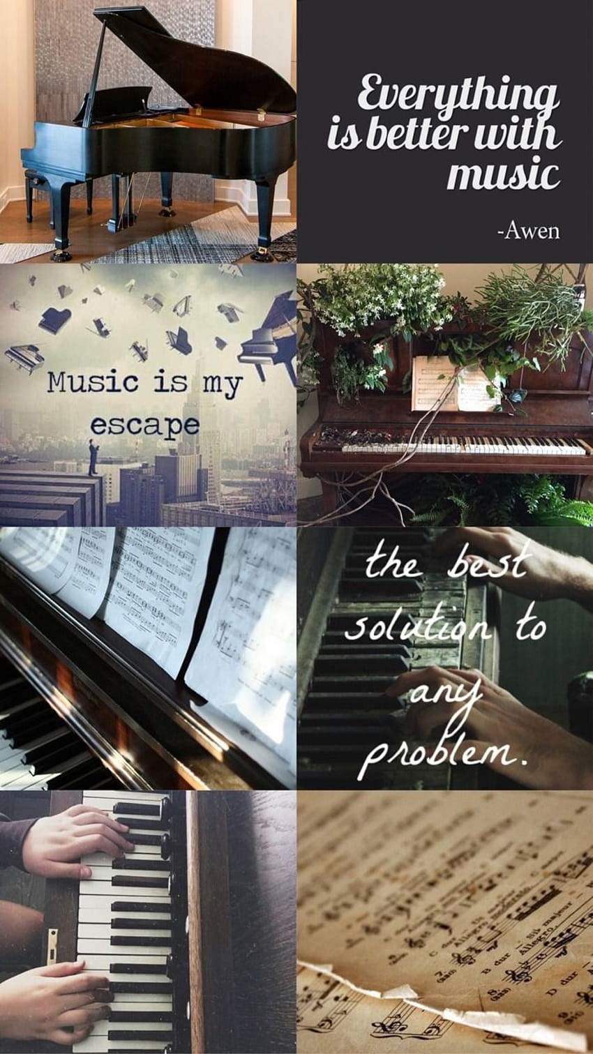 aesthetic piano HD wallpaper