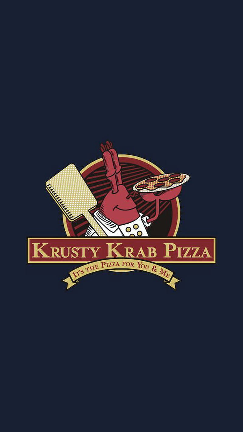Krusty Krab Pizza, cartoon, food, mr krabs, nickelodeon, pizza, spongebob, HD phone wallpaper