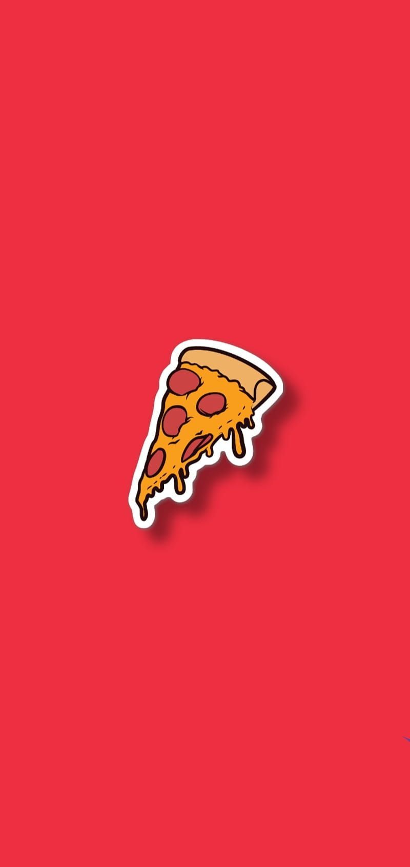Pizza time, comida, edgy, food, minimalista, red, red, simple, HD phone wallpaper