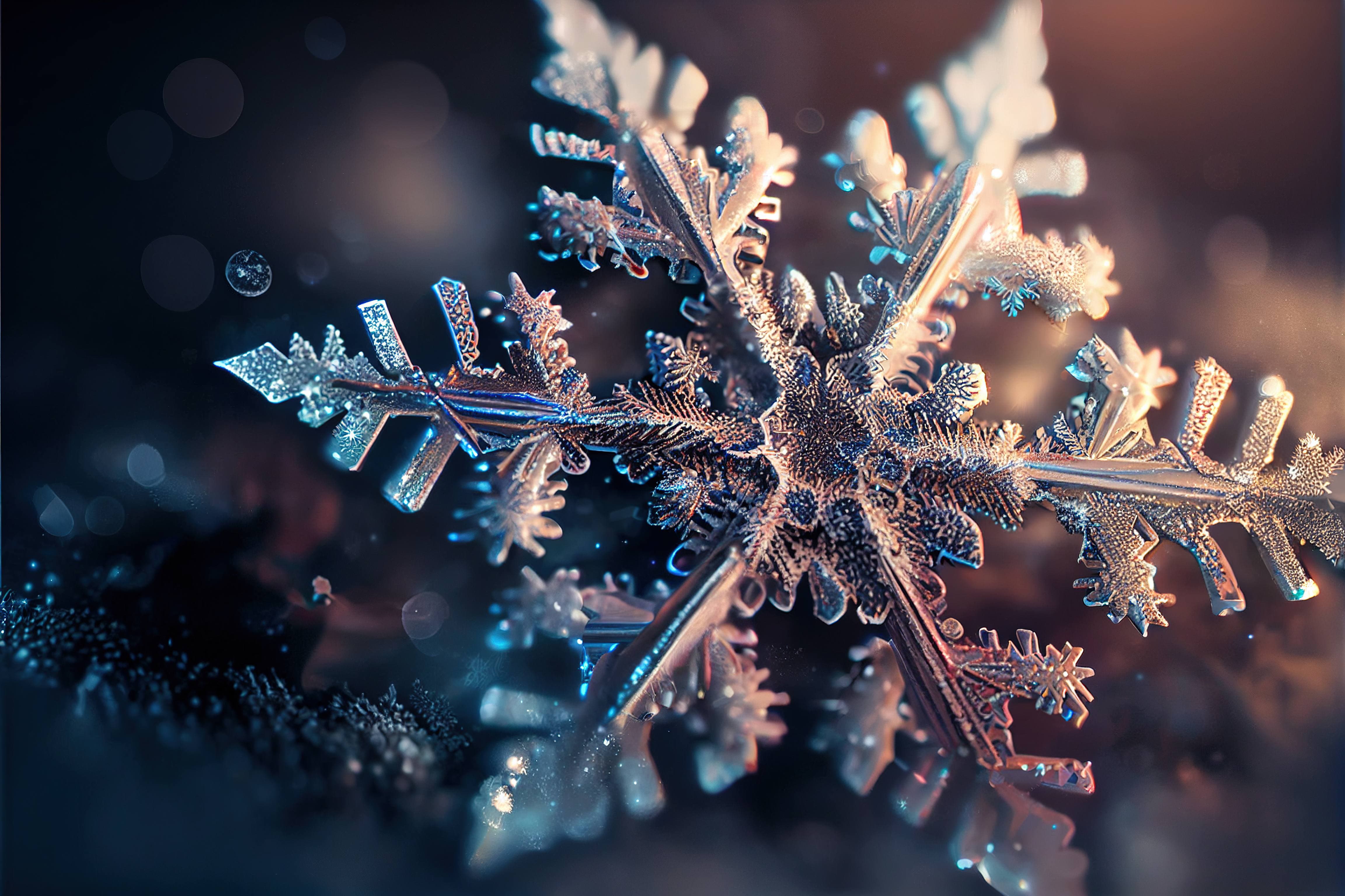 Snowflakes background holidays wallpaper