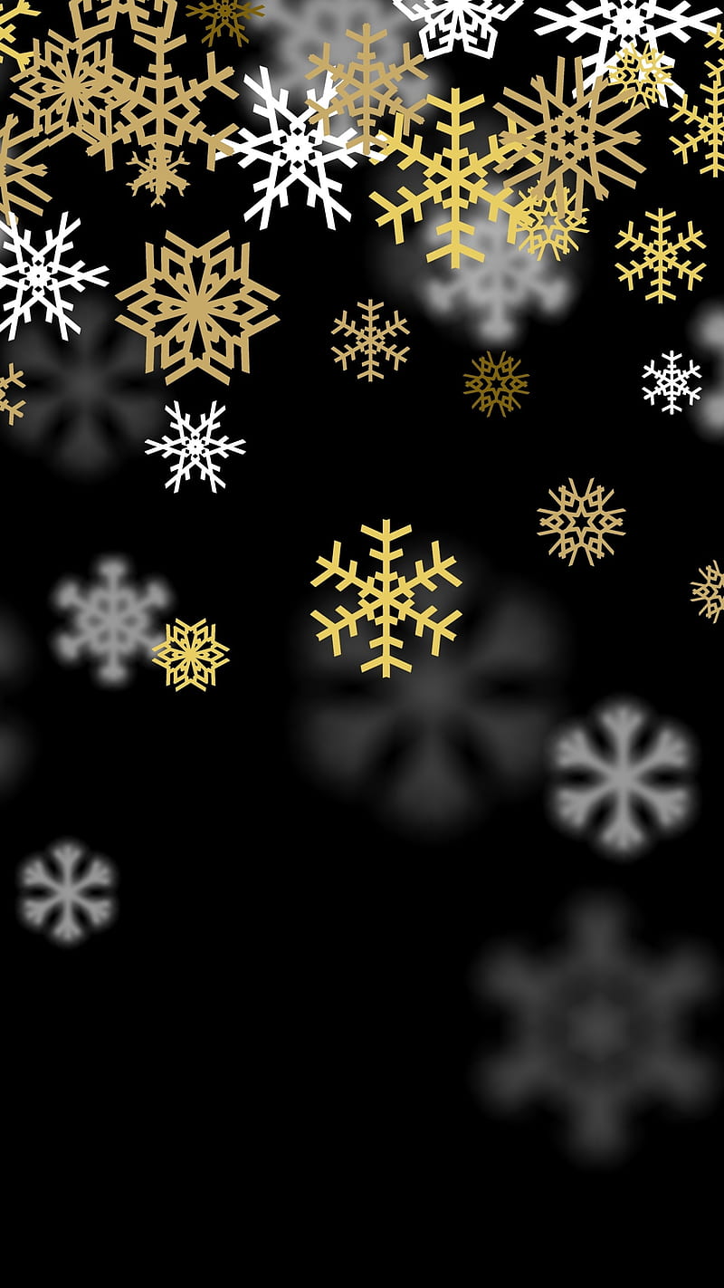 Snowflake, dark, black, lockscreen, artistic, HD phone wallpaper
