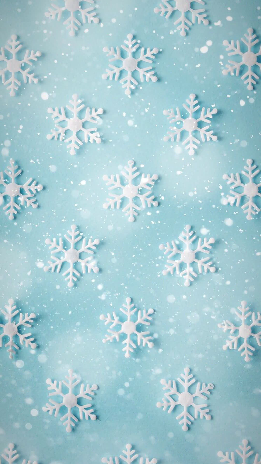 Snowflakes on a blue background - Snowflake