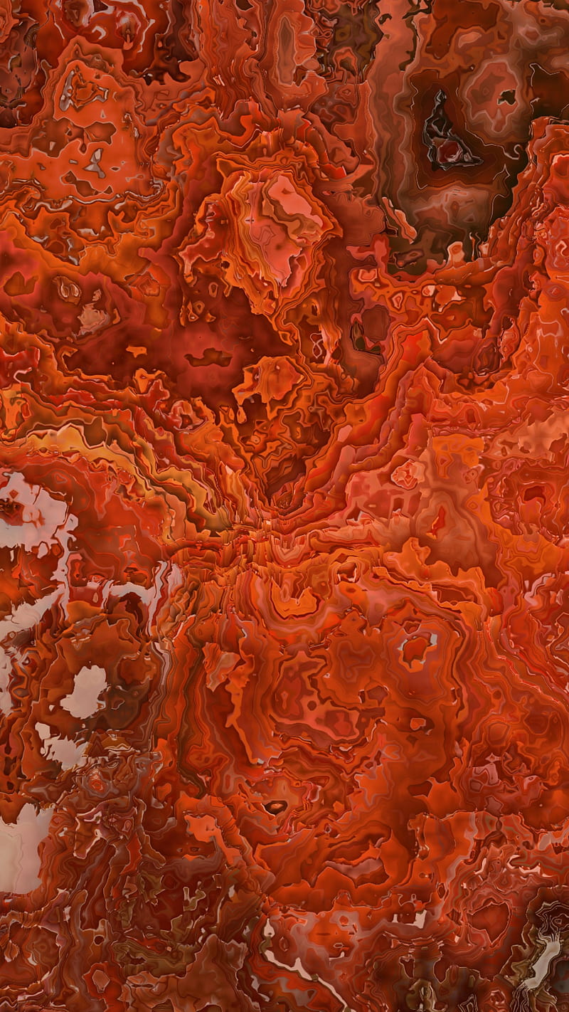 A photo of a red and orange abstract painting - Dark orange