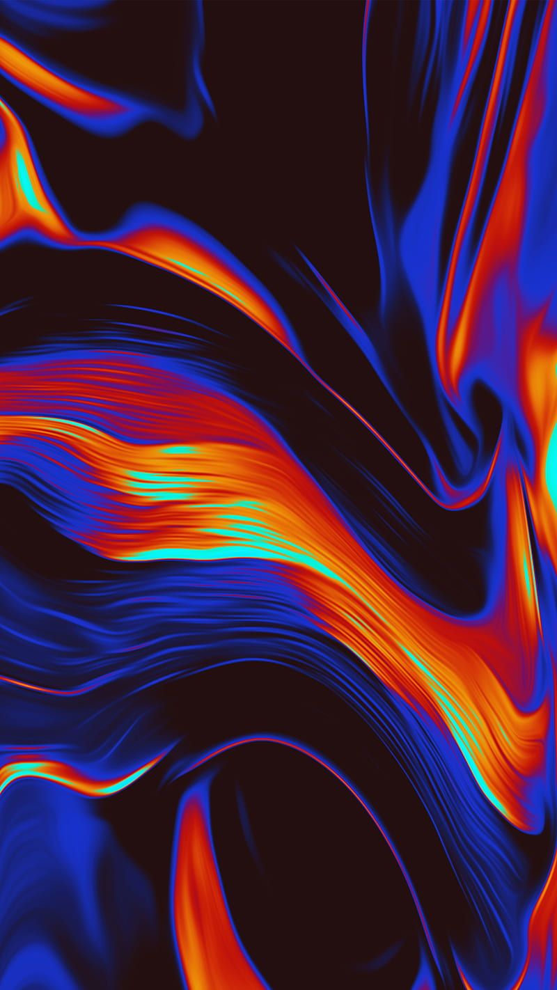 Fluid Dorian, abstract, abstraction, aesthetic, black, blue, colorful, digital, HD phone wallpaper