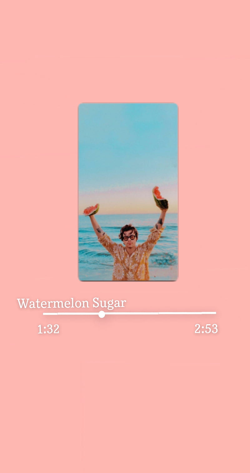 A screen shot of an app with the words watermelon sutra - Harry Styles